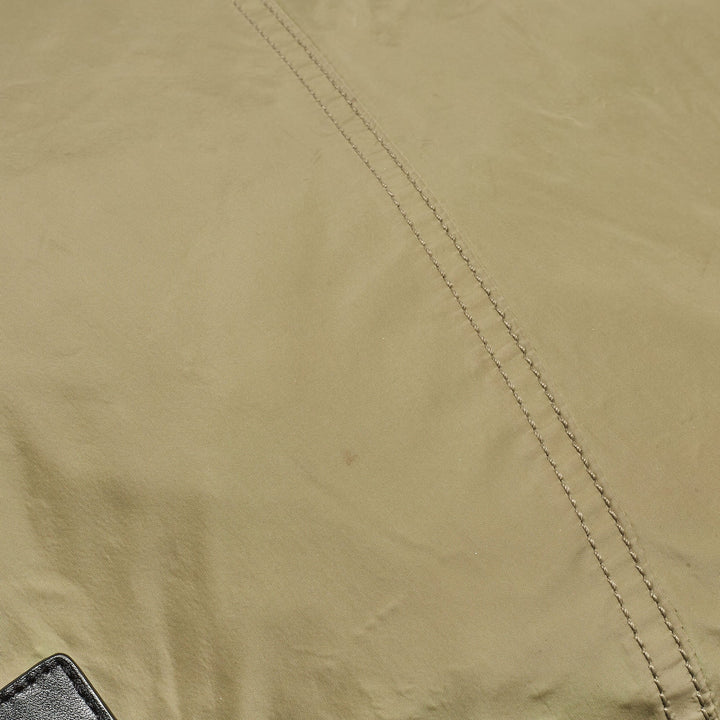 Burberry Military Green Nylon and Leather Buckleigh Tote