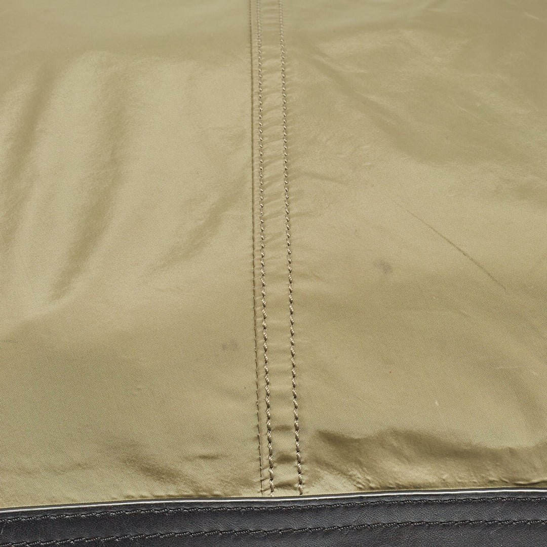Burberry Military Green Nylon and Leather Buckleigh Tote