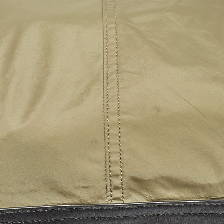 Burberry Military Green Nylon and Leather Buckleigh Tote