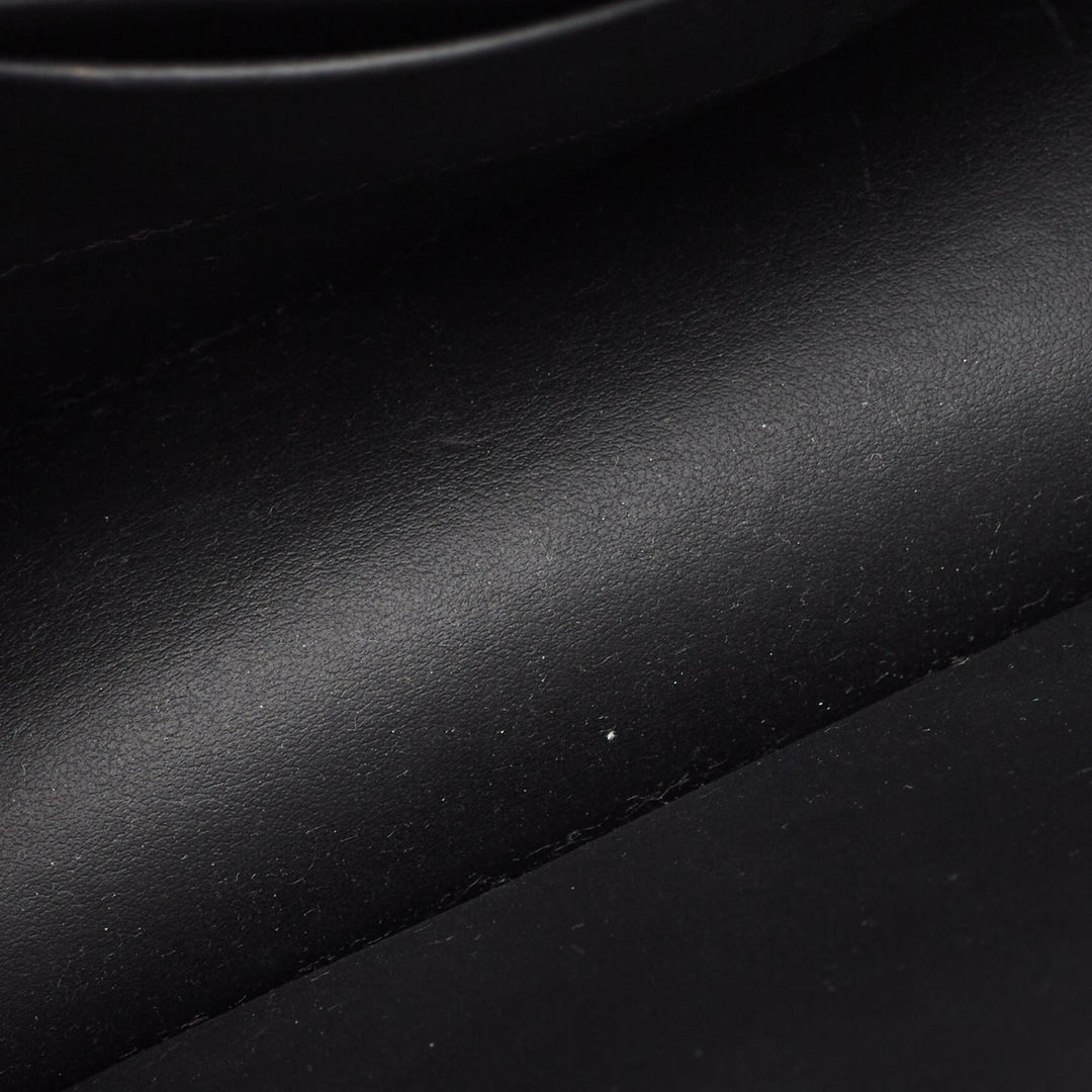 BURBERRY Black Leather TB Elongated Chain Bag