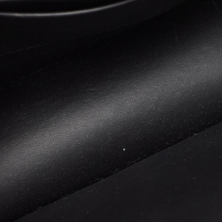 BURBERRY Black Leather TB Elongated Chain Bag