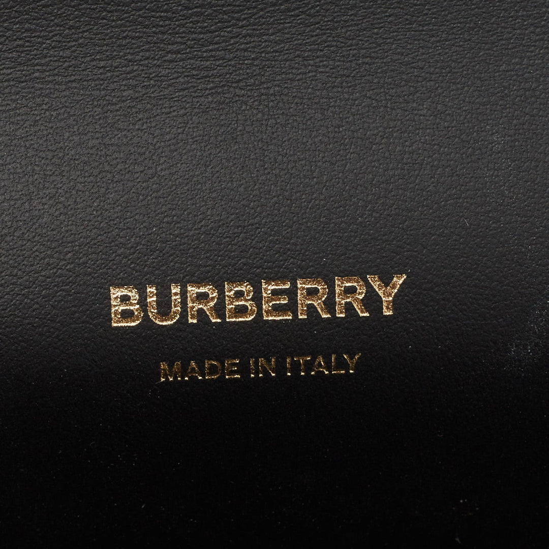BURBERRY Black Leather TB Elongated Chain Bag