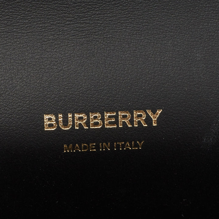 BURBERRY Black Leather TB Elongated Chain Bag