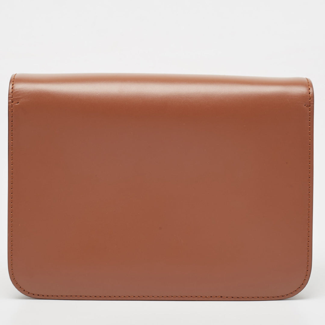 Burberry Brown Leather Small TB Shoulder Bag