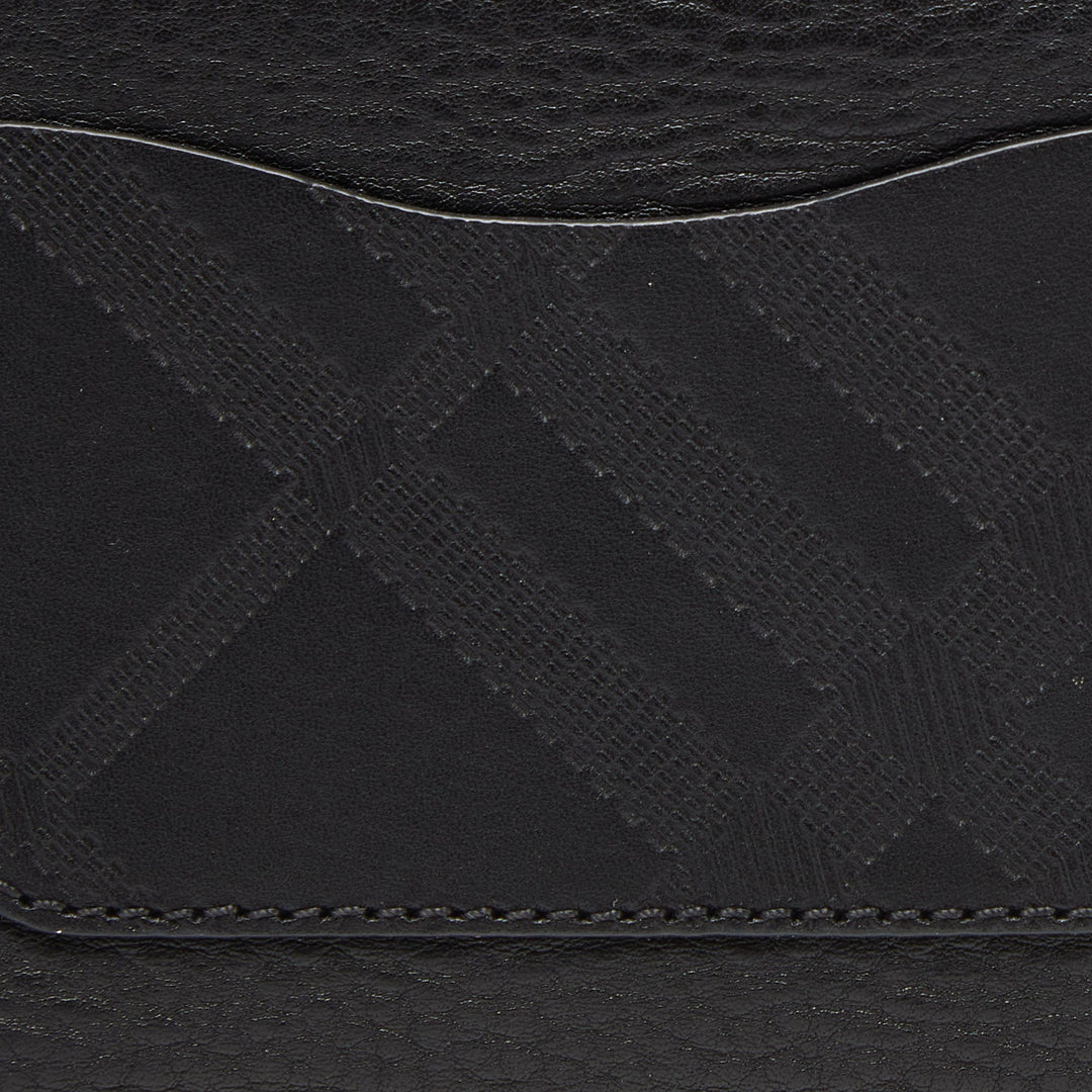 BURBERRY Black Leather Zip Bifold Wallet