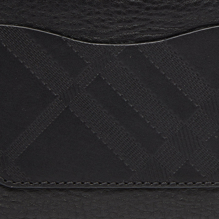 BURBERRY Black Leather Zip Bifold Wallet