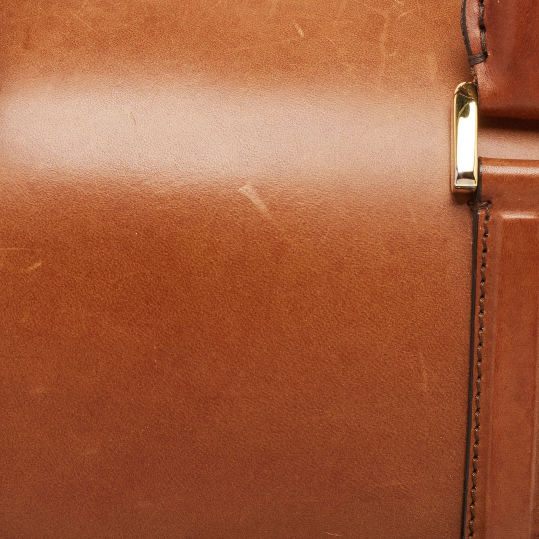 Burberry Tan Leather Medium Alchester Bowler Bag