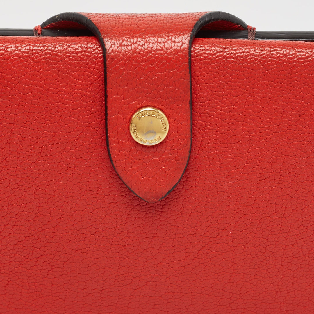 BURBERRY Red Leather Harlow Continental Wallet