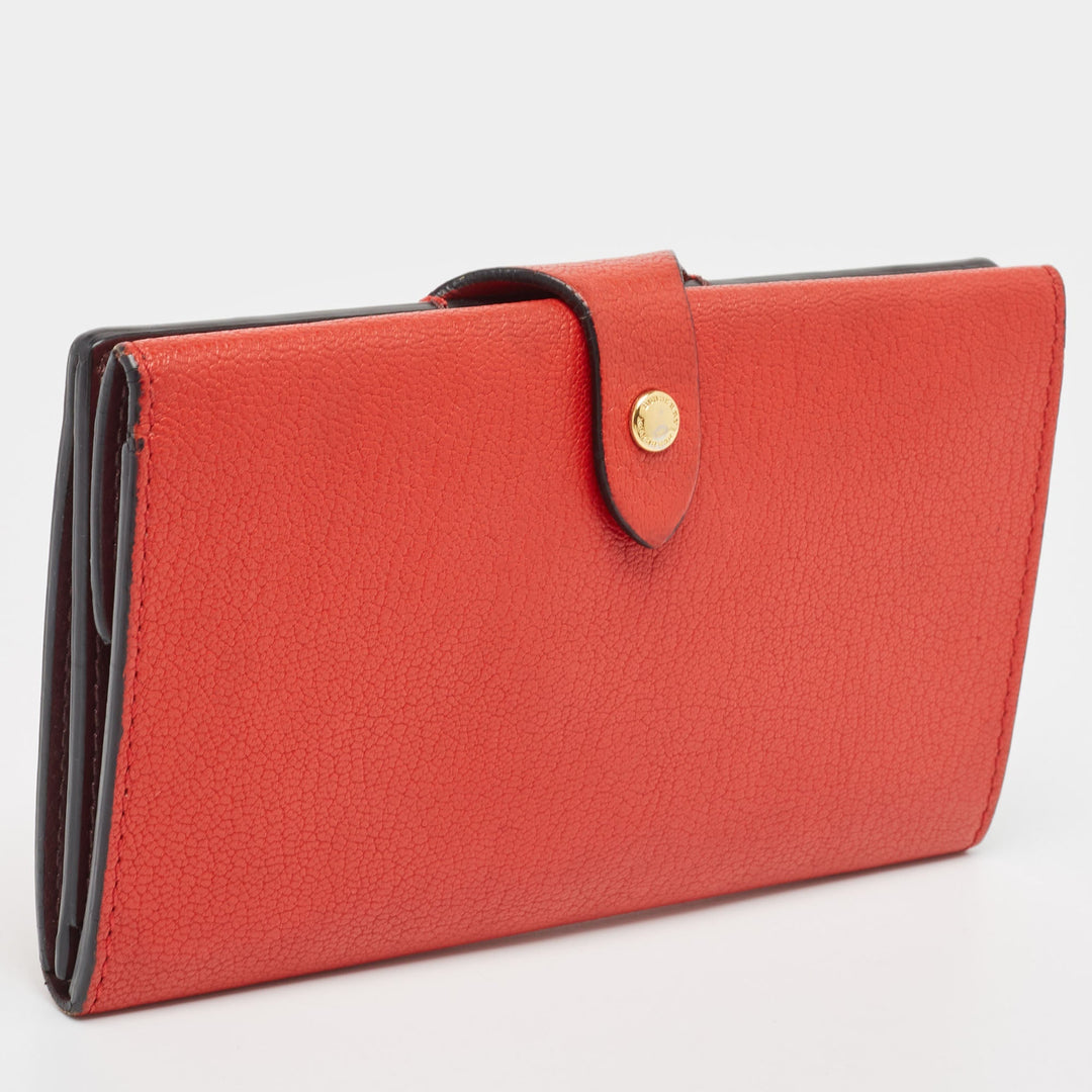 BURBERRY Red Leather Harlow Continental Wallet