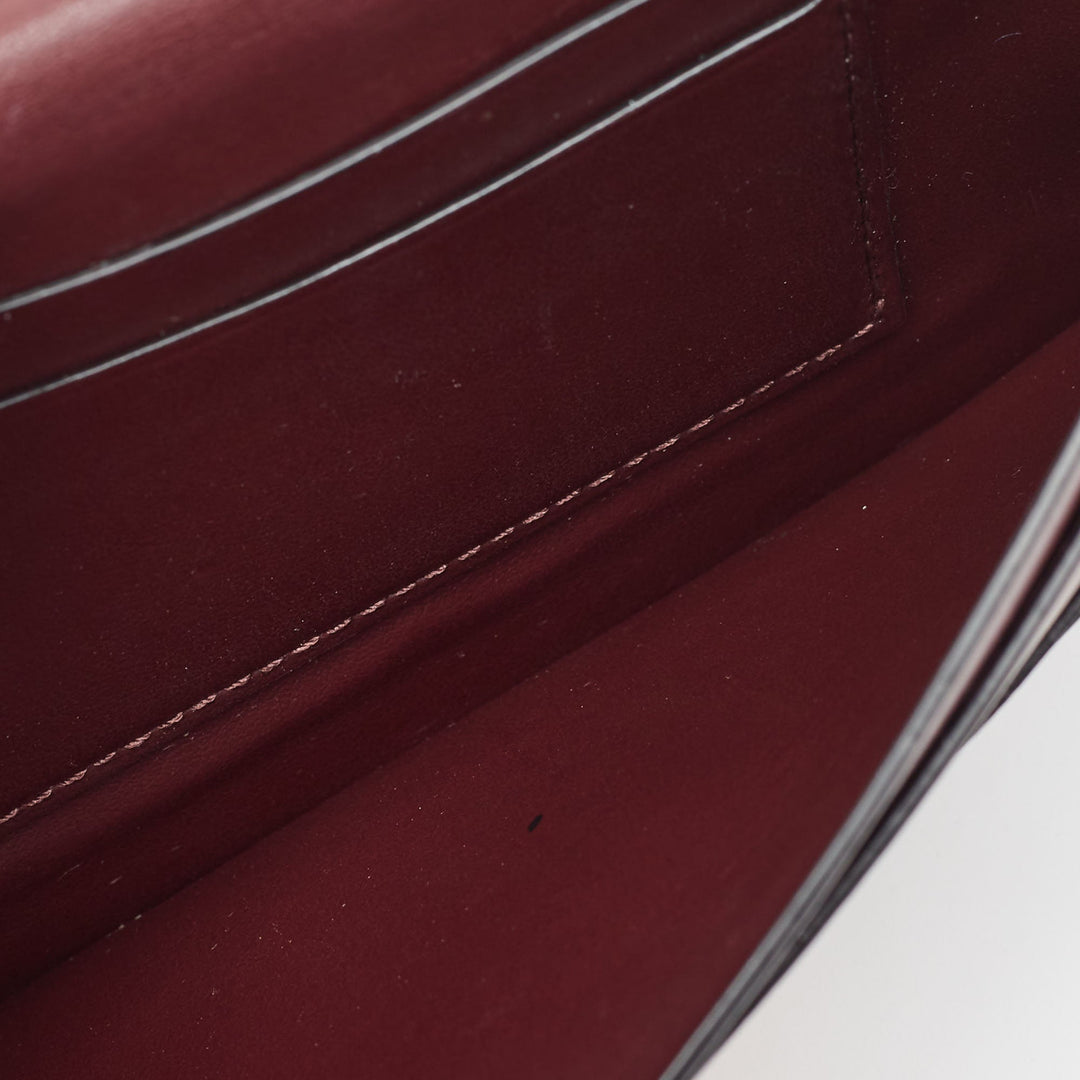 BURBERRY Red Leather Harlow Continental Wallet