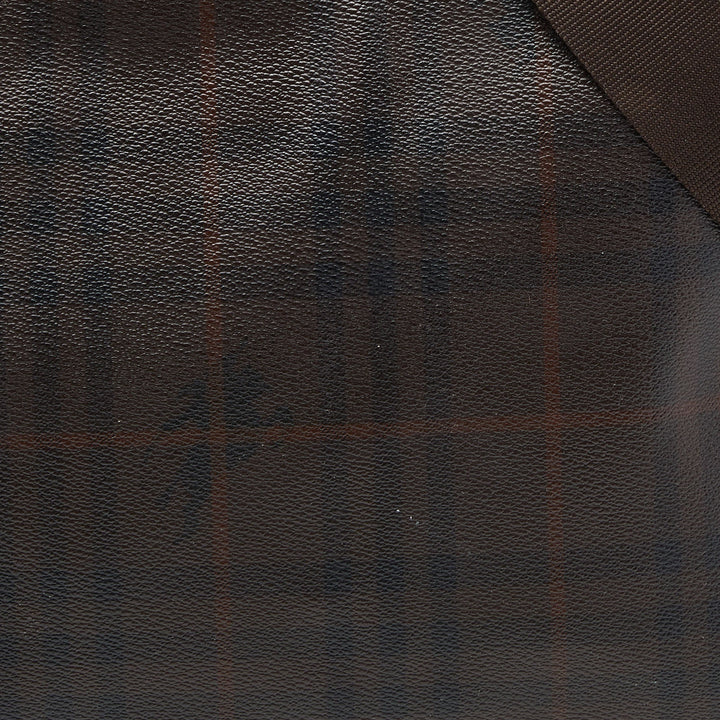 Burberry Brown Haymarket Check PVC Hobo