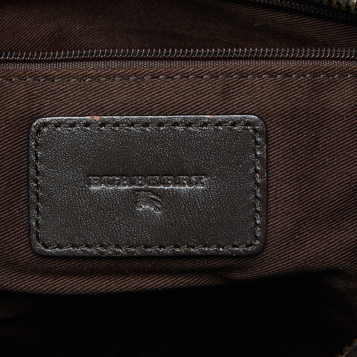 Burberry Brown Haymarket Check PVC Hobo