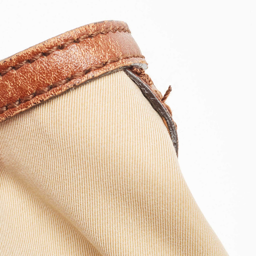 BURBERRY Brown/Beige Fabric and Leather Large Canterbury Tote