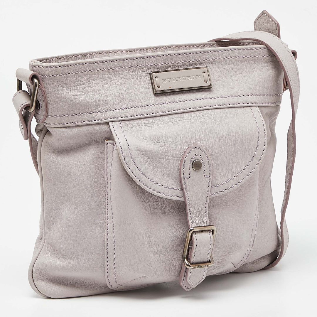 Top Quality Burberry Lavender Leather Crossbody Bag w/Wallet