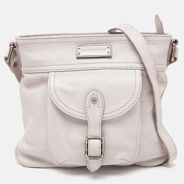 Top Quality Burberry Lavender Leather Crossbody Bag w/Wallet