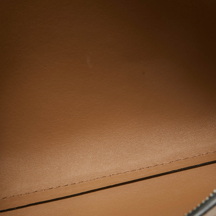 Burberry Brown/White Leather Bicolor Clutch