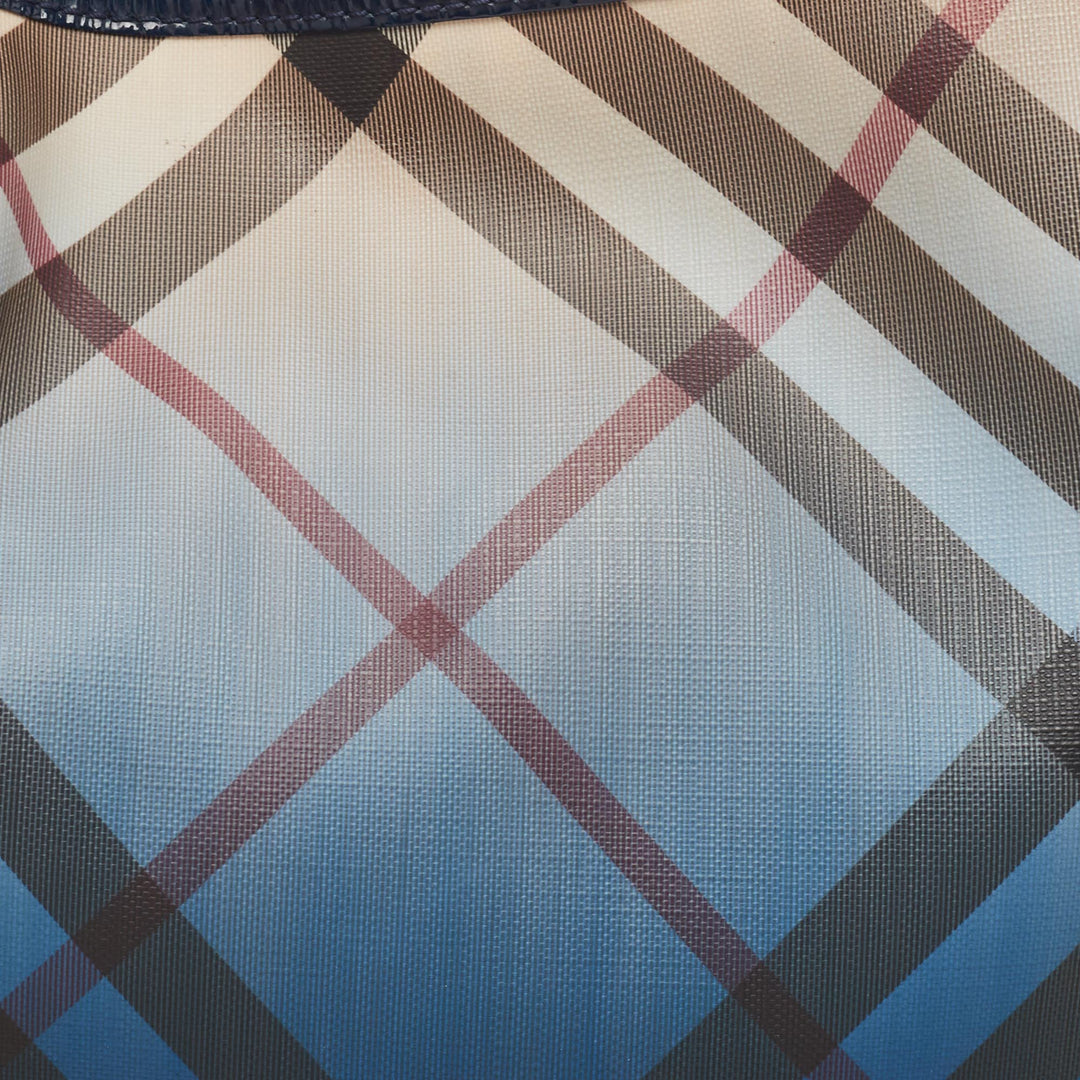 BURBERRY Blue Ombre Supernova Check PVC Bilmore Tote