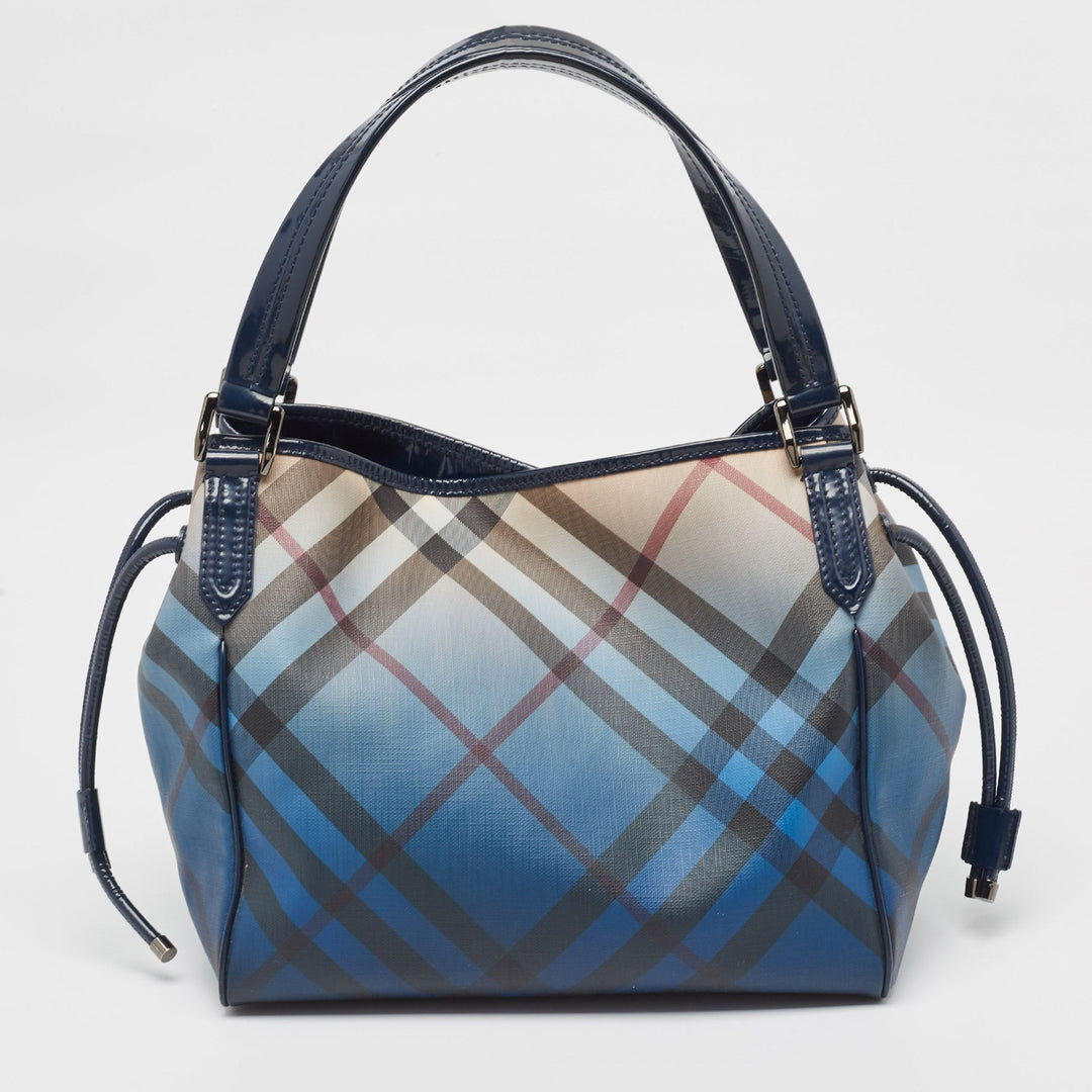 BURBERRY Blue Ombre Supernova Check PVC Bilmore Tote