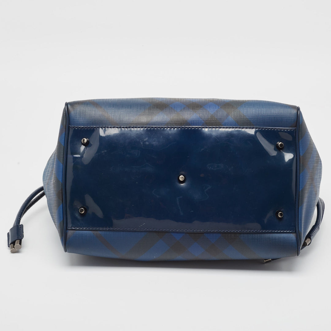 BURBERRY Blue Ombre Supernova Check PVC Bilmore Tote