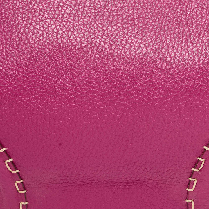 Burberry Dark Pink Leather Shoulder Bag