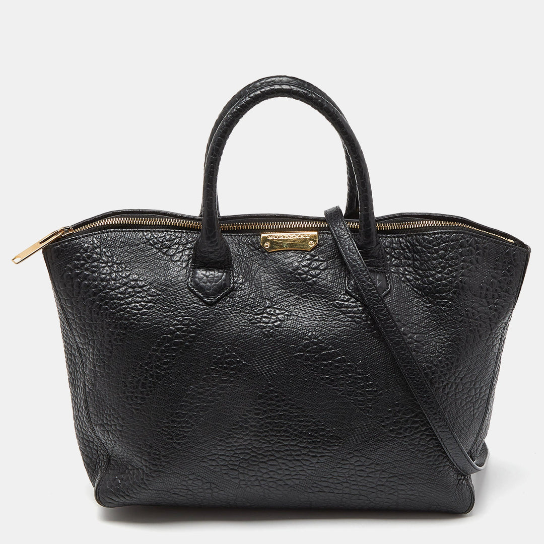 BURBERRY Black Leather Dewsbury Tote