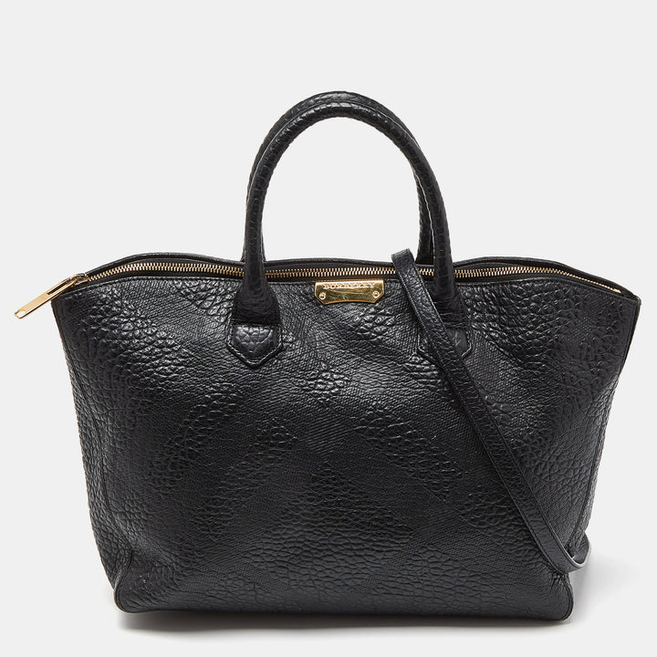BURBERRY Black Leather Dewsbury Tote