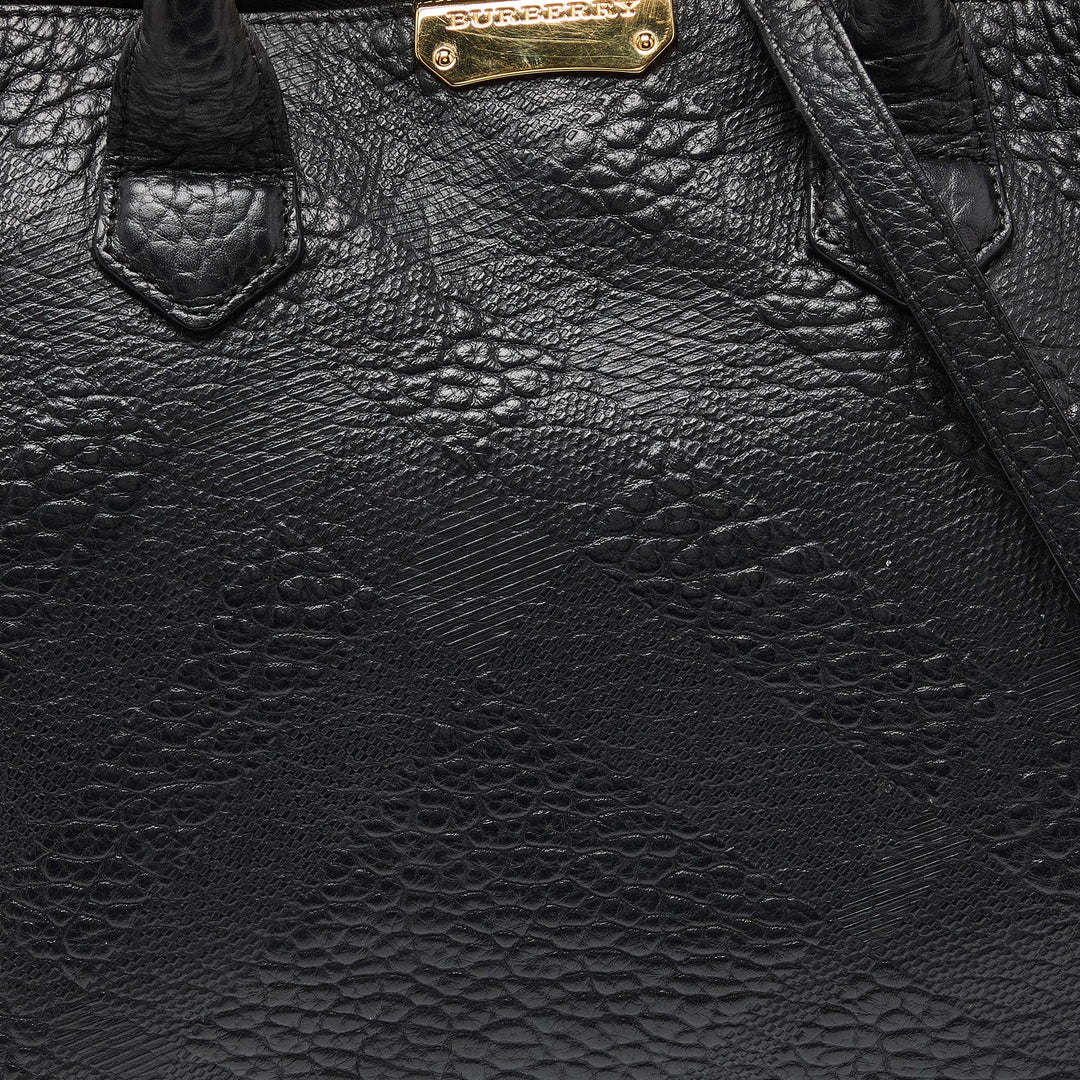 BURBERRY Black Leather Dewsbury Tote