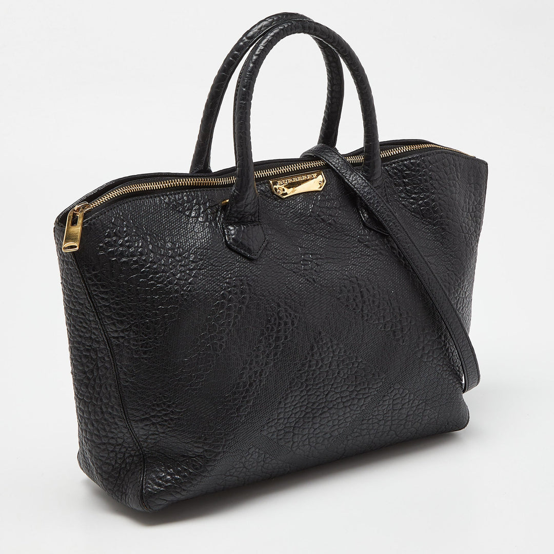 BURBERRY Black Leather Dewsbury Tote