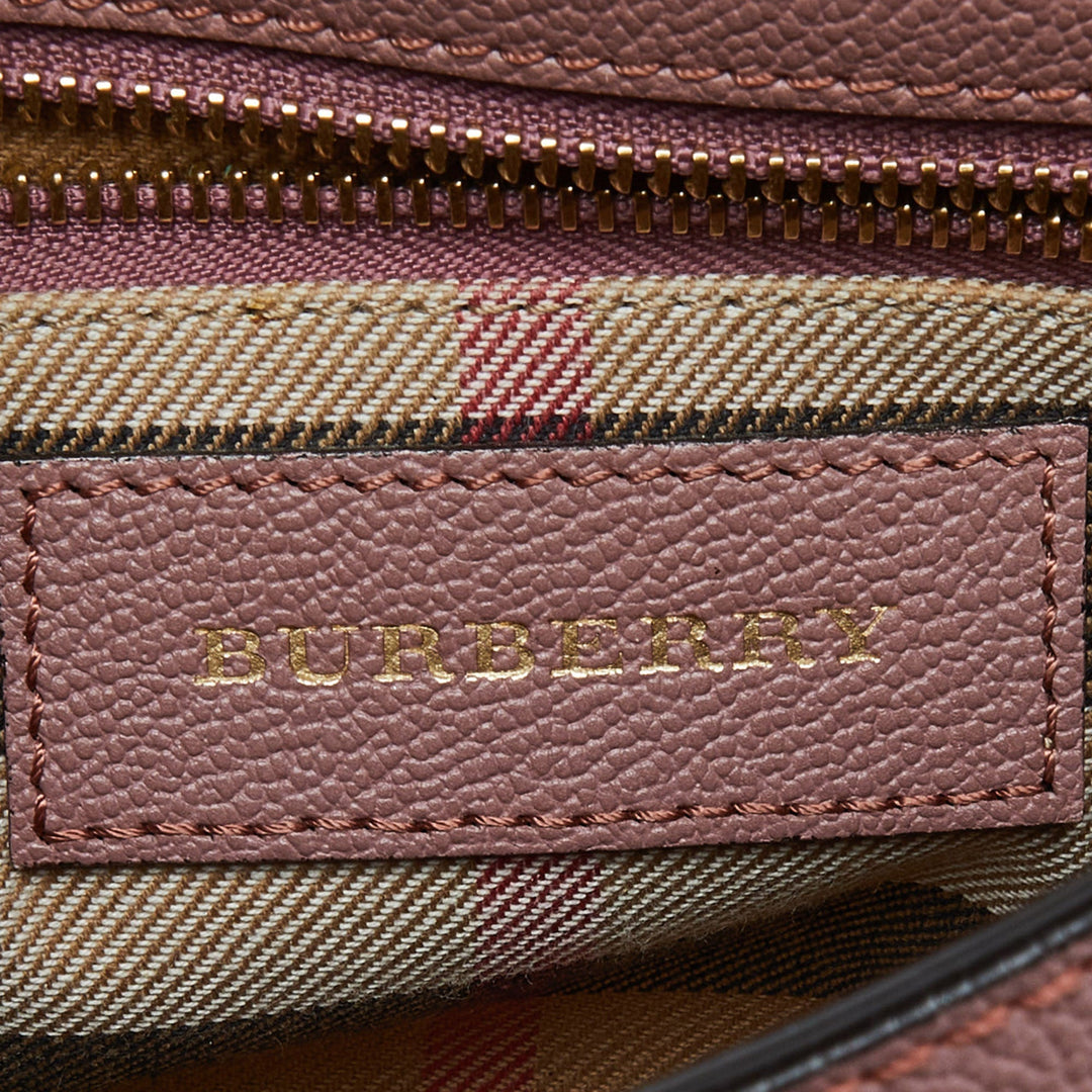 BURBERRY Blush Pink Leather Small Buckle Crossbody Bag