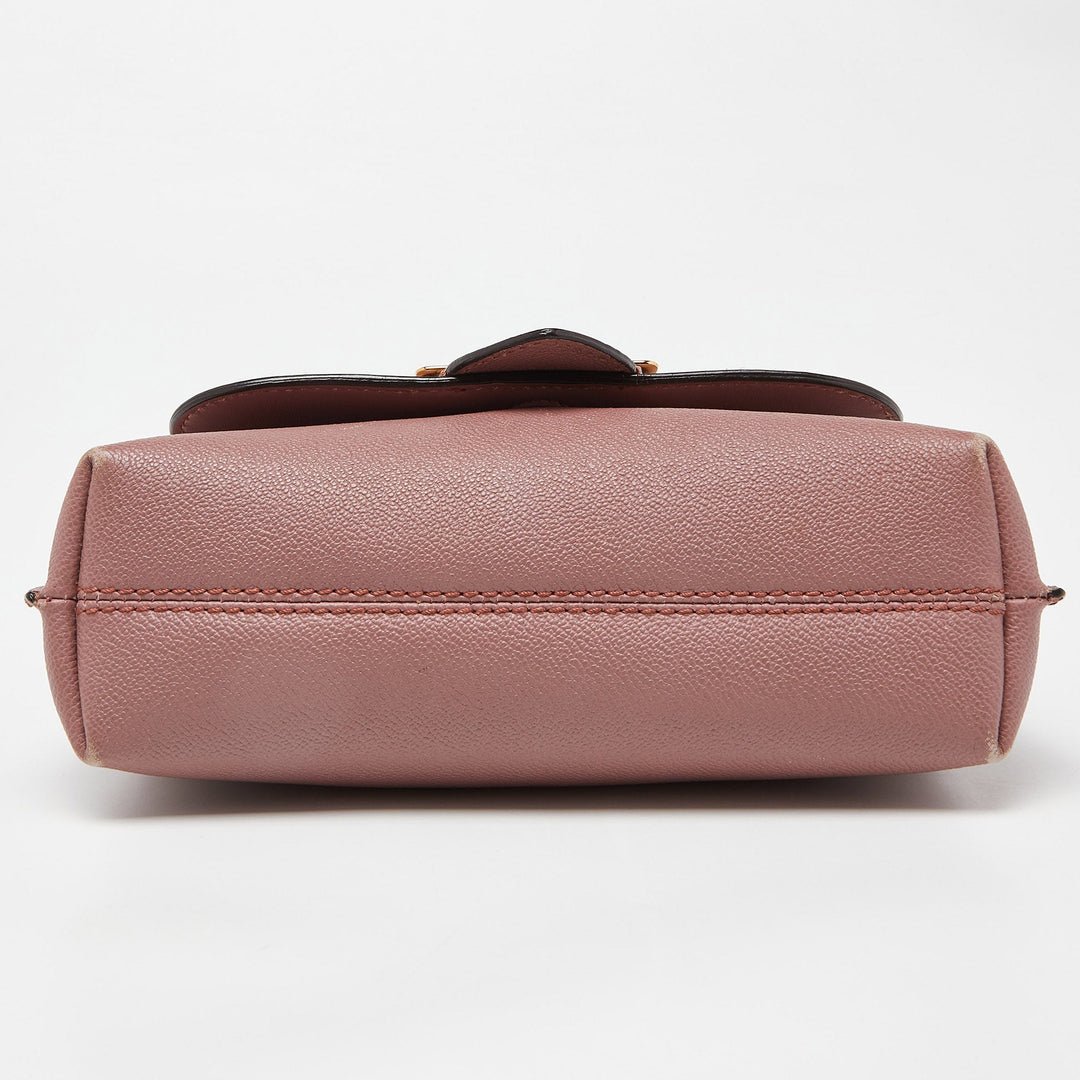 BURBERRY Blush Pink Leather Small Buckle Crossbody Bag