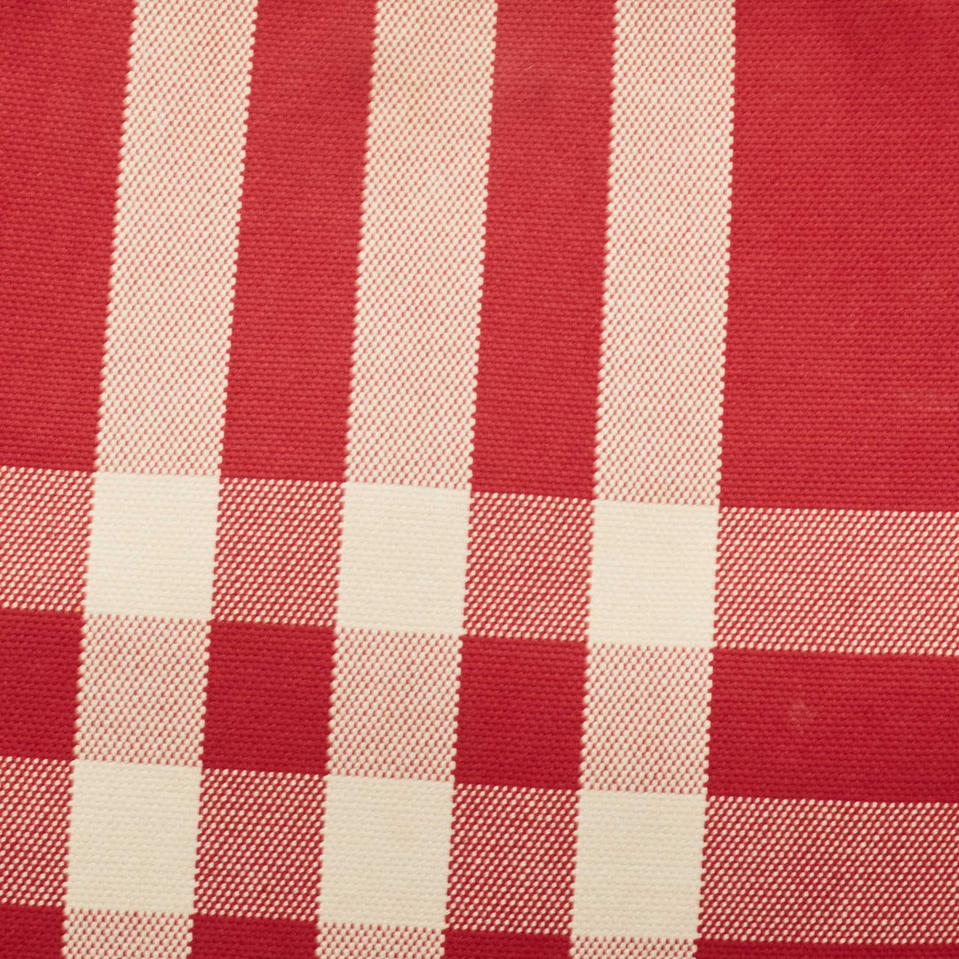 BURBERRY Red/Beige Check Canvas Tote