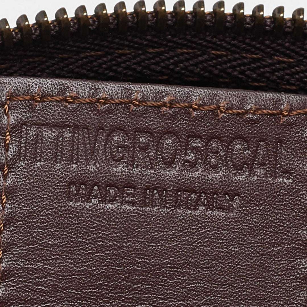 BURBERRY Brown/Beige Haymarket Coated Canvas and Leather Chester Bowler Bag