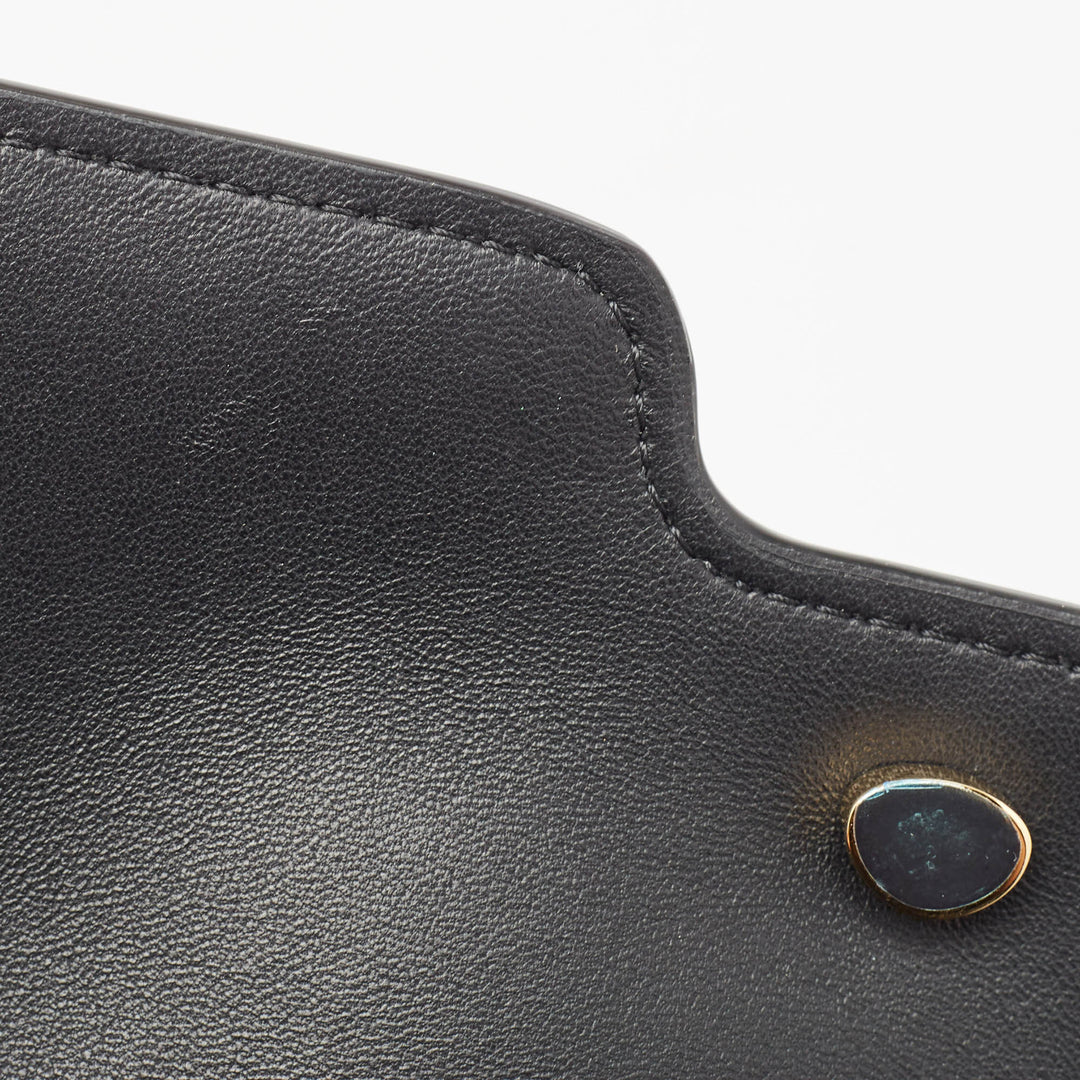 BURBERRY Black Leather Medium TB Shoulder Bag