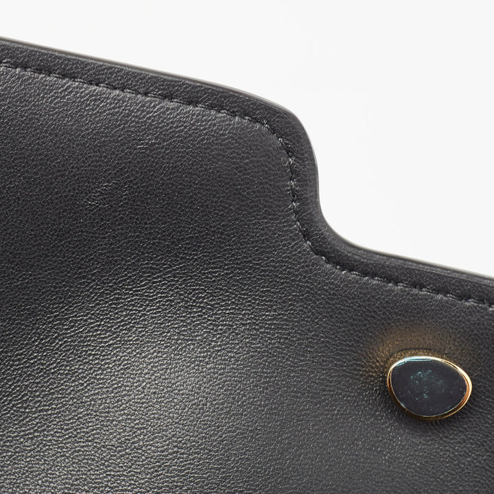 BURBERRY Black Leather Medium TB Shoulder Bag