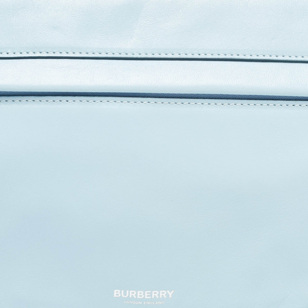 Burberry Pale Blue Soft Leather Small Olympia Shoulder Bag
