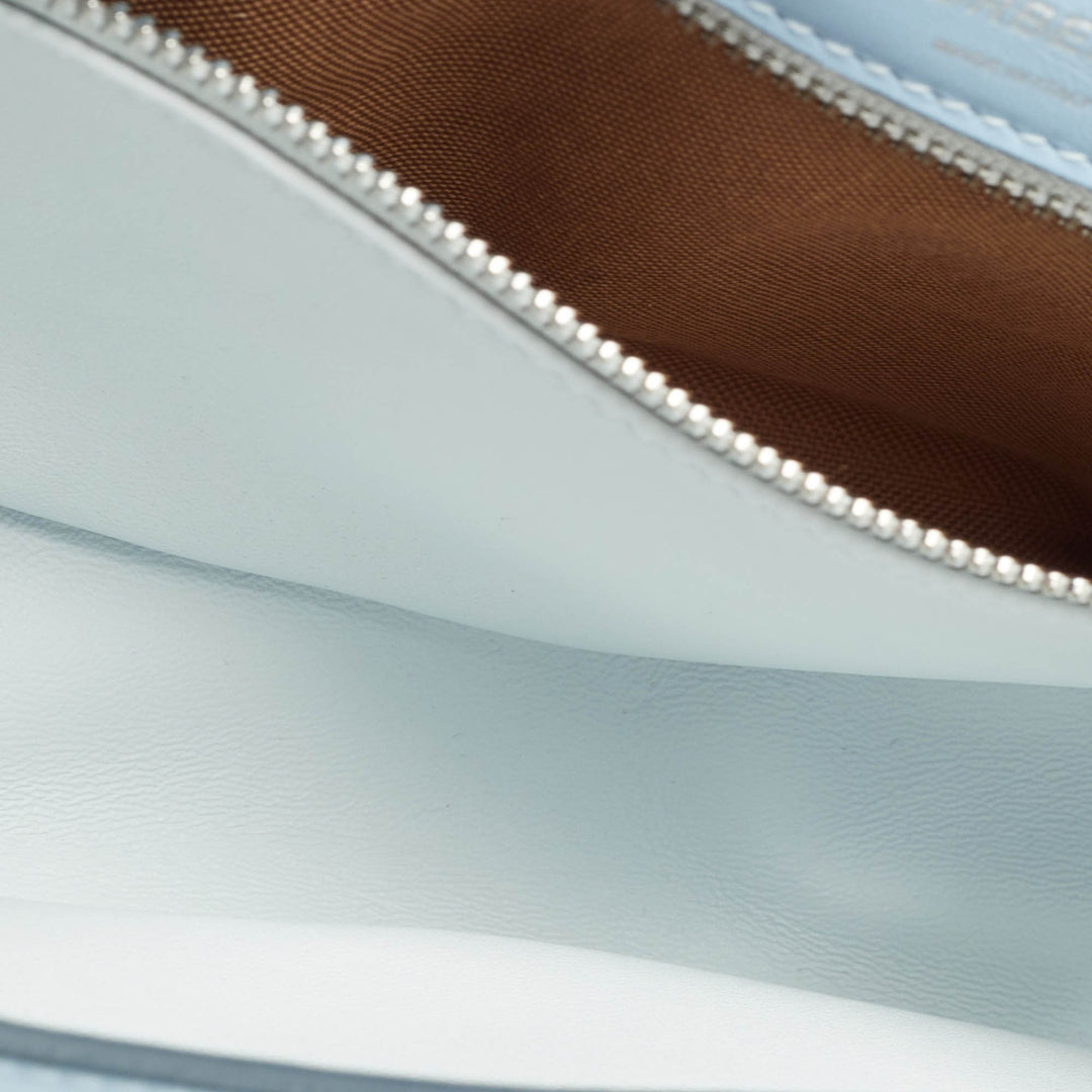 Burberry Pale Blue Soft Leather Small Olympia Shoulder Bag