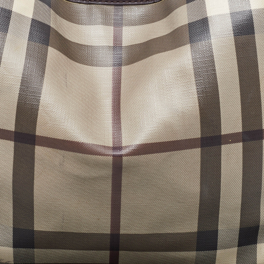 Burberry Smoked Check Coated Canvas and Leather Small Canterbury Tote