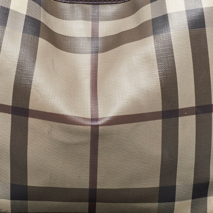 Burberry Smoked Check Coated Canvas and Leather Small Canterbury Tote