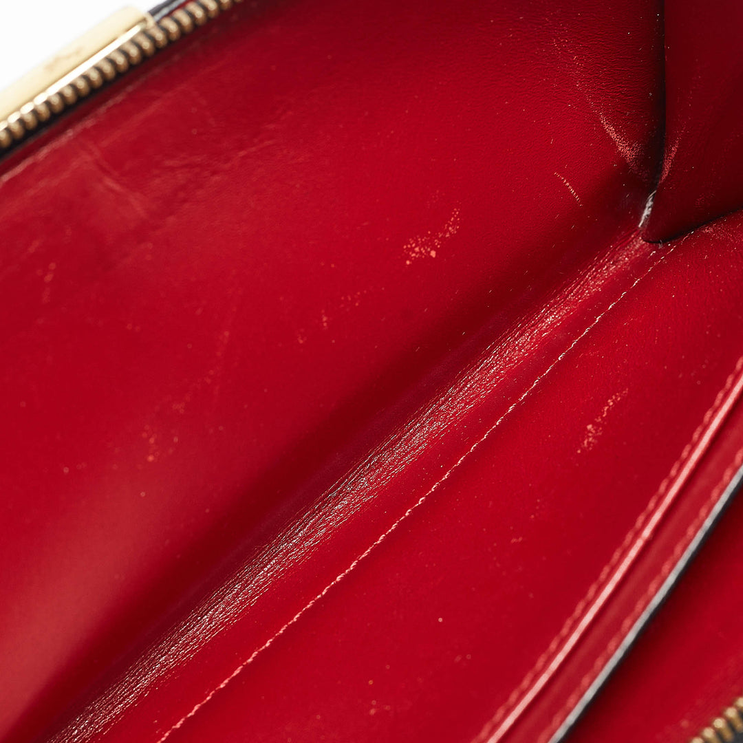 BURBERRY Red Leather Alvington Continental Wallet