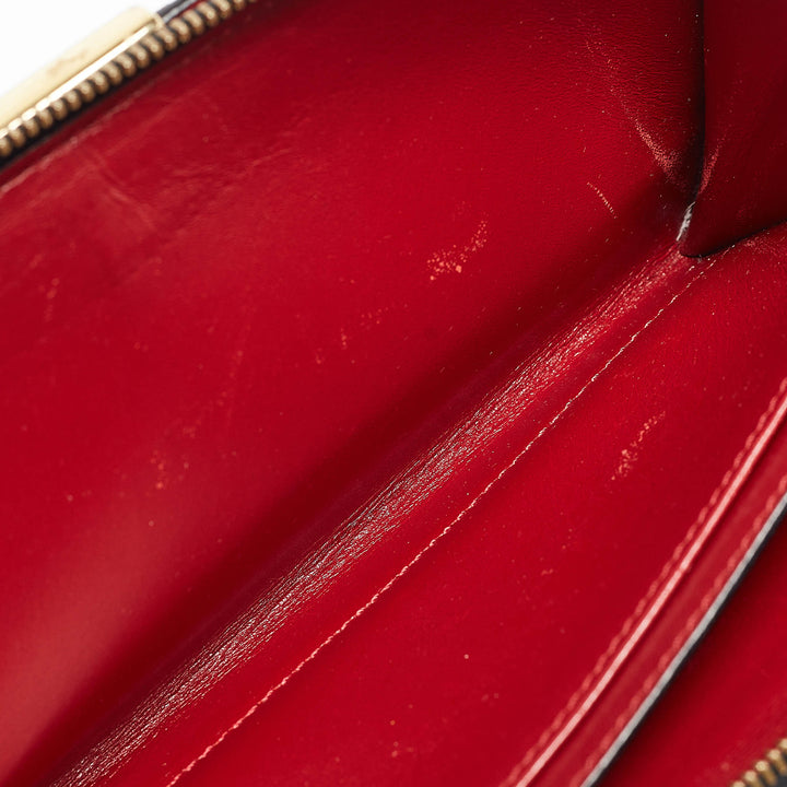 BURBERRY Red Leather Alvington Continental Wallet