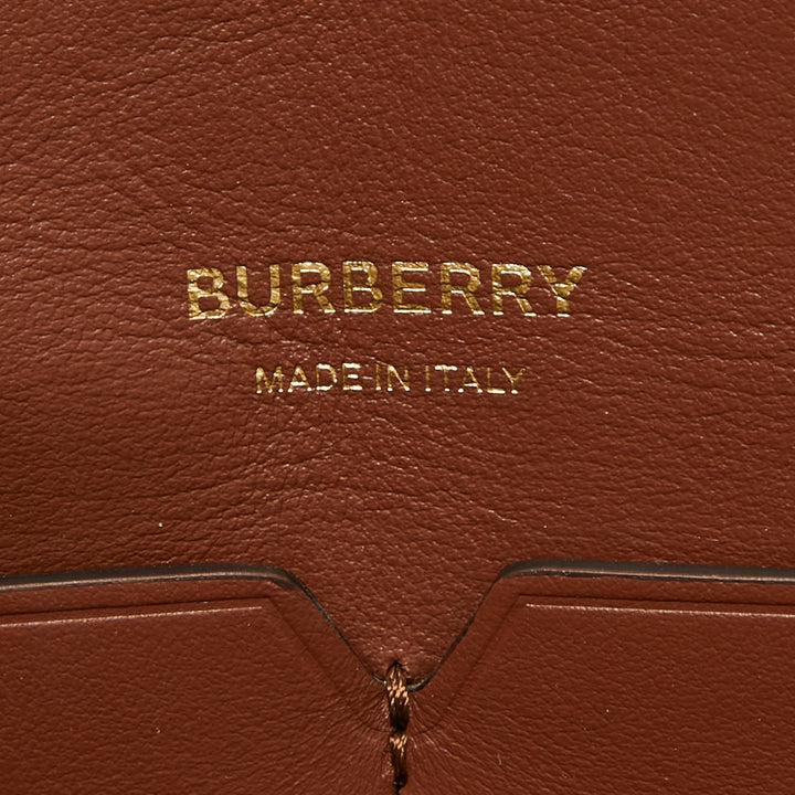 BURBERRY Off White Canvas Large Society Tote