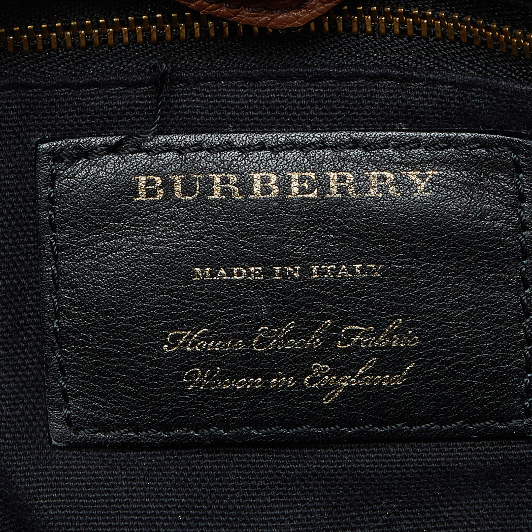 BURBERRY Brown/Beige Canvas and Leather Little Crush Crossbody Bag