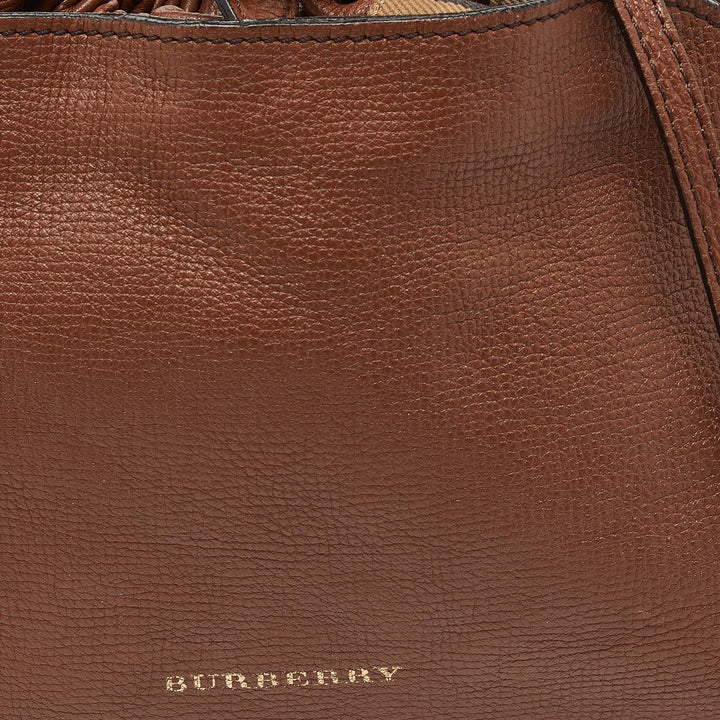 BURBERRY Brown/Beige Canvas and Leather Little Crush Crossbody Bag