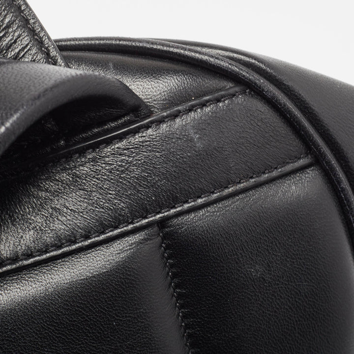 BURBERRY Black Quilted Leather TB Backpack