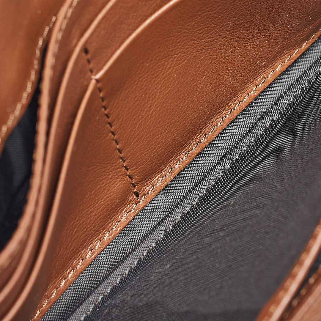 BURBERRY Brown/Beige House Check Canvas and Leather Flap Continental Wallet