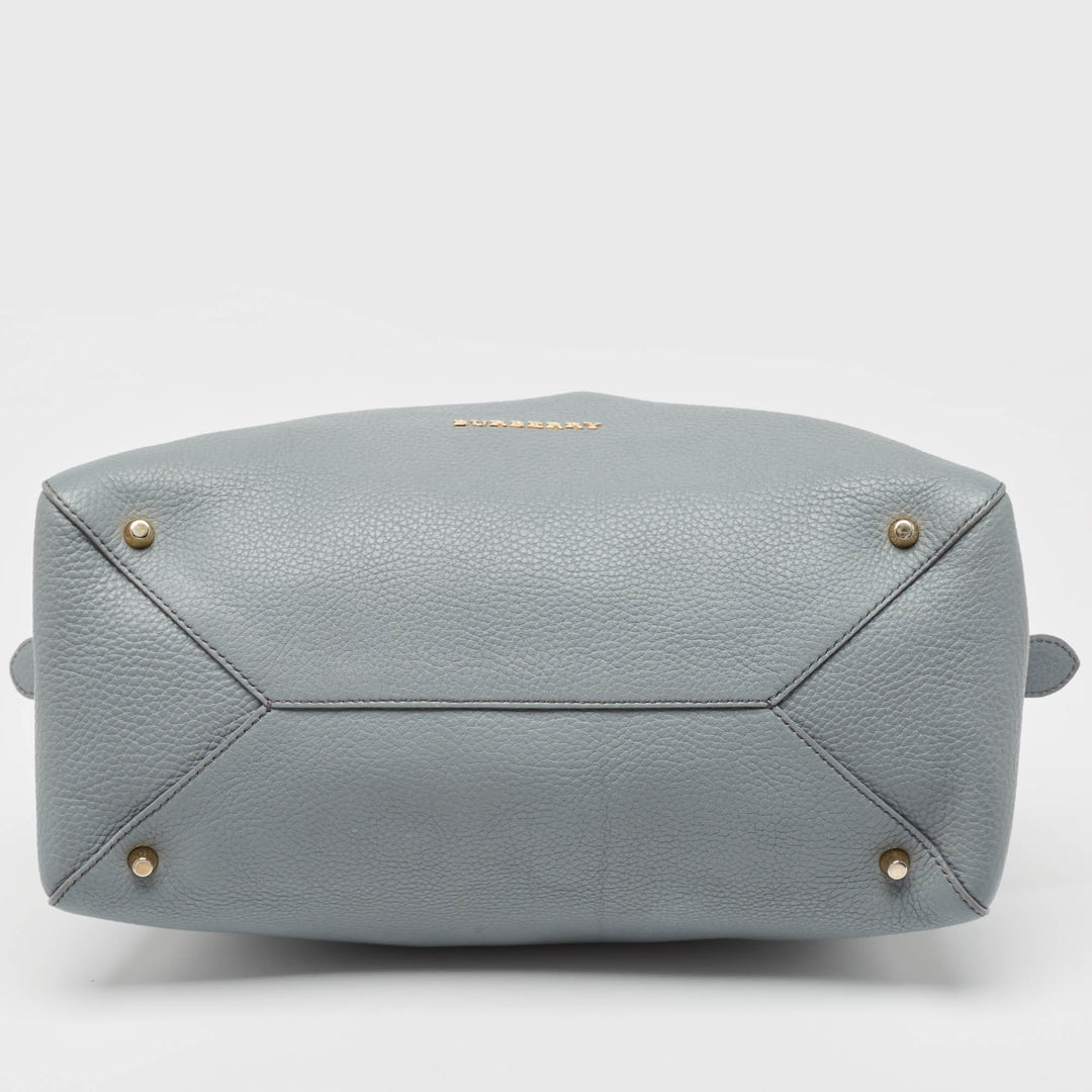 Top Quality Burberry Light Blue Leather Greenwood Satchel