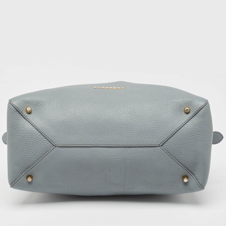 Top Quality Burberry Light Blue Leather Greenwood Satchel