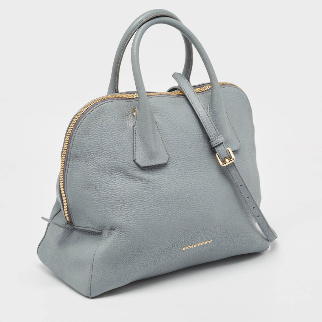 Top Quality Burberry Light Blue Leather Greenwood Satchel