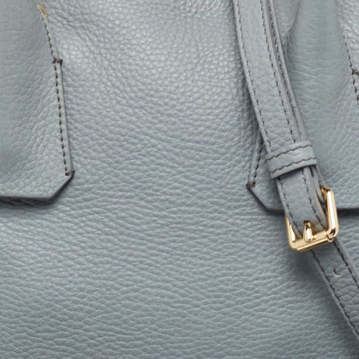 Top Quality Burberry Light Blue Leather Greenwood Satchel