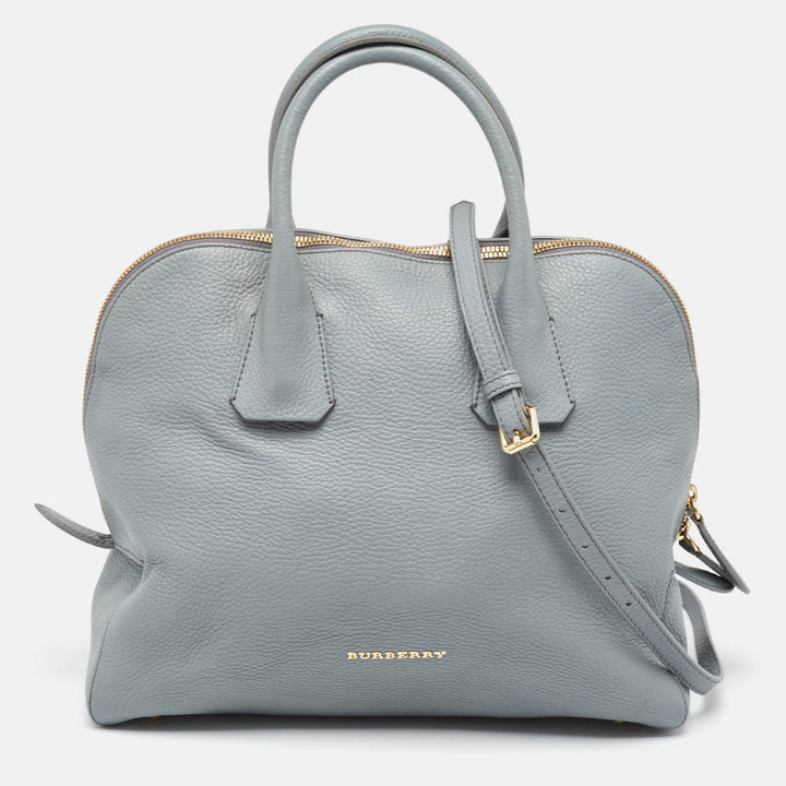 Top Quality Burberry Light Blue Leather Greenwood Satchel